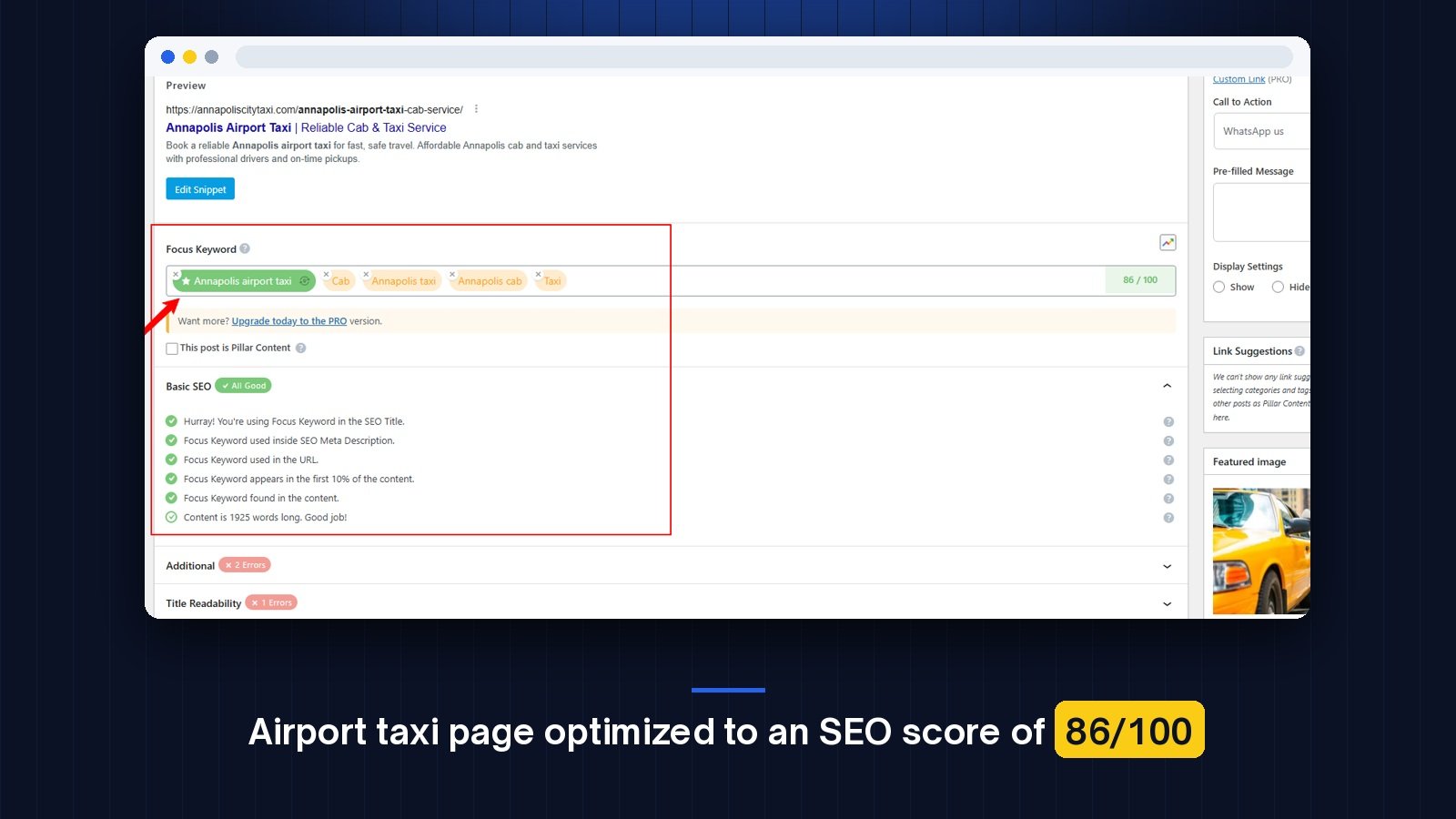 First Page Google Rankings for Annapolis City Taxi — image 3