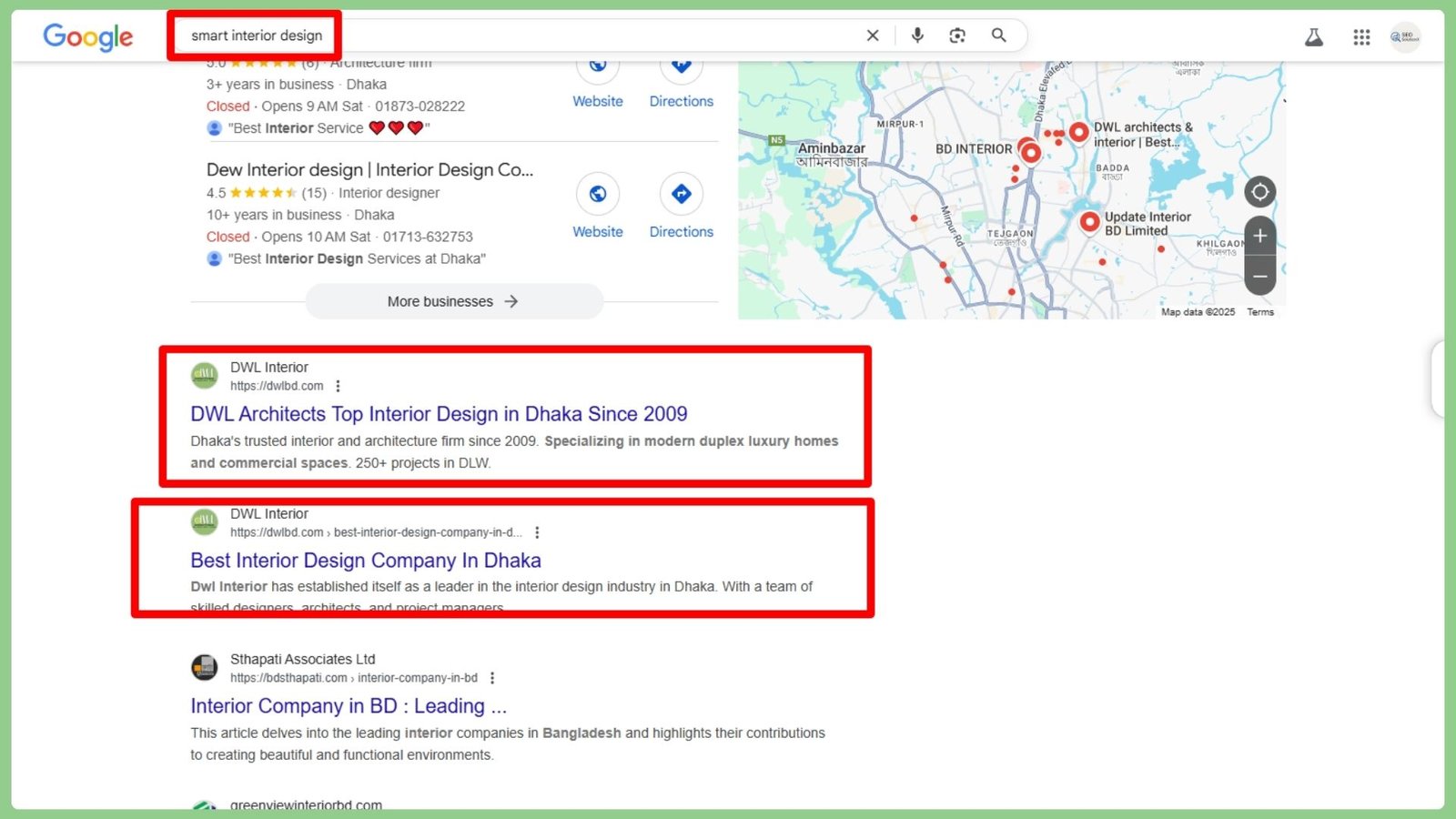 Achieving First-Page Google Rankings for DWLBD — image 6